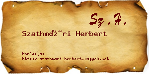 Szathmári Herbert névjegykártya